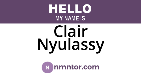 Clair Nyulassy