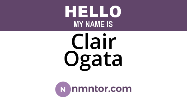 Clair Ogata