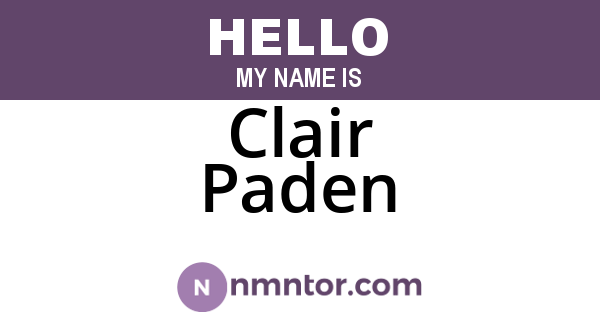 Clair Paden