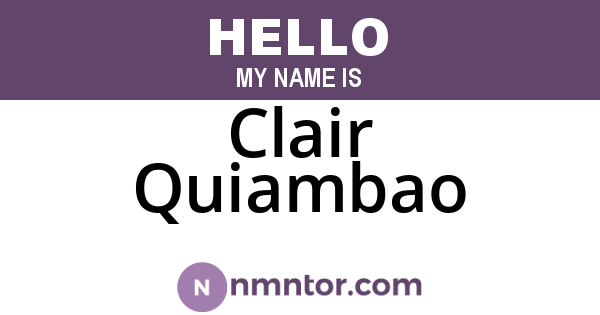 Clair Quiambao