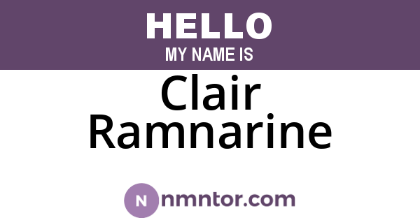 Clair Ramnarine