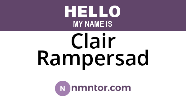 Clair Rampersad