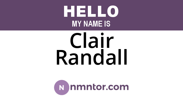 Clair Randall