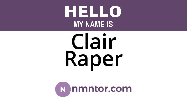 Clair Raper