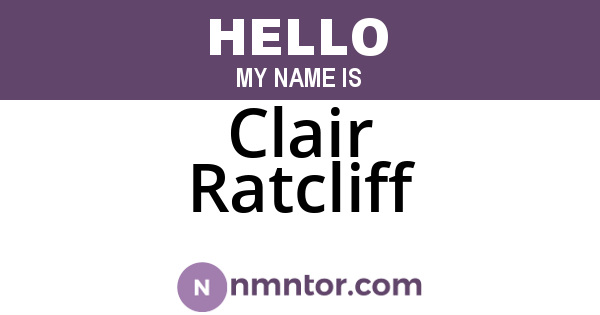 Clair Ratcliff