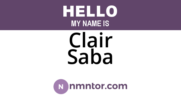 Clair Saba