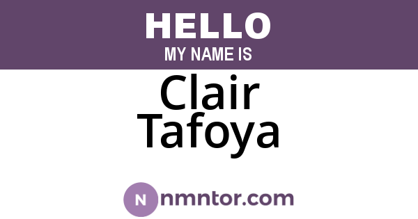 Clair Tafoya