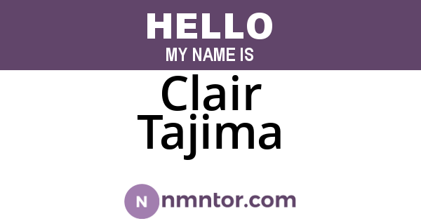 Clair Tajima