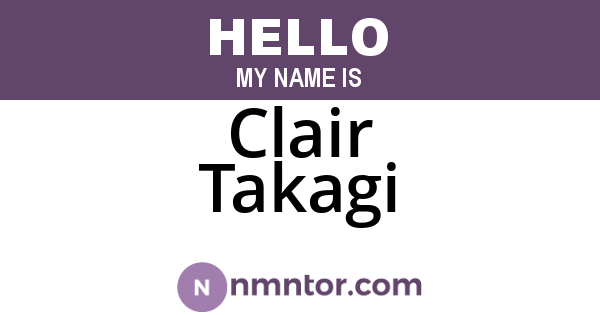 Clair Takagi