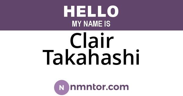 Clair Takahashi
