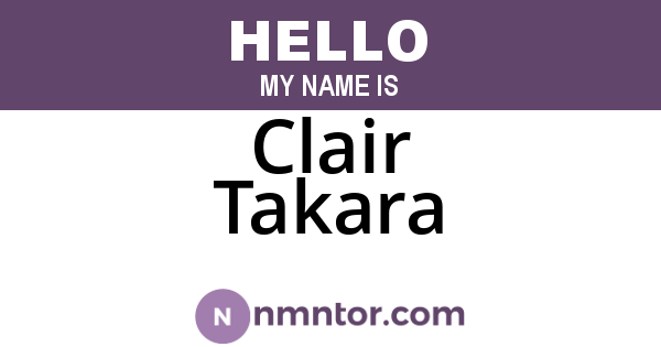 Clair Takara