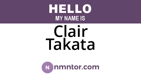 Clair Takata