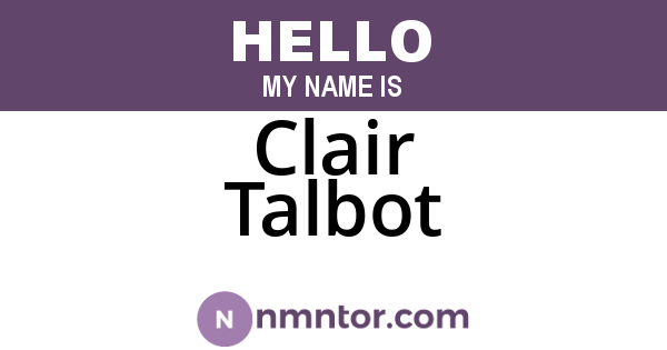 Clair Talbot