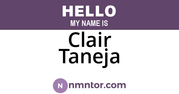 Clair Taneja