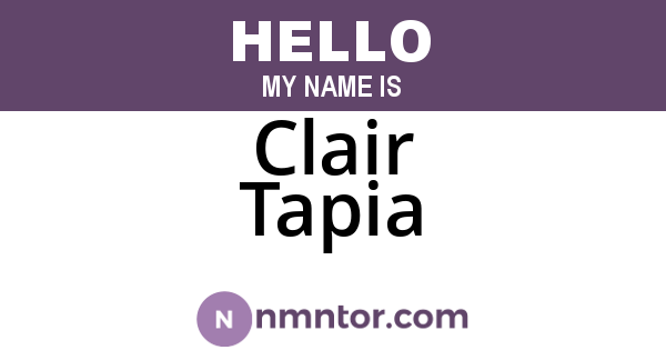 Clair Tapia