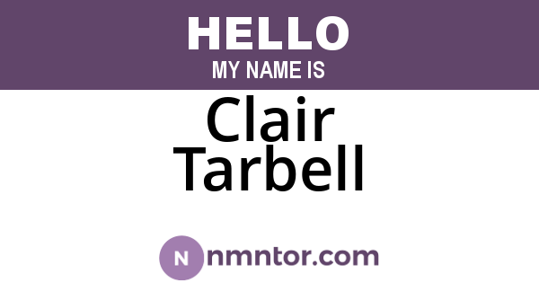 Clair Tarbell