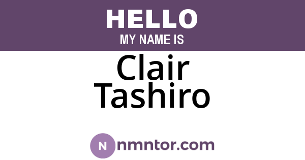 Clair Tashiro