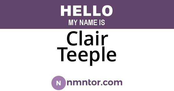 Clair Teeple