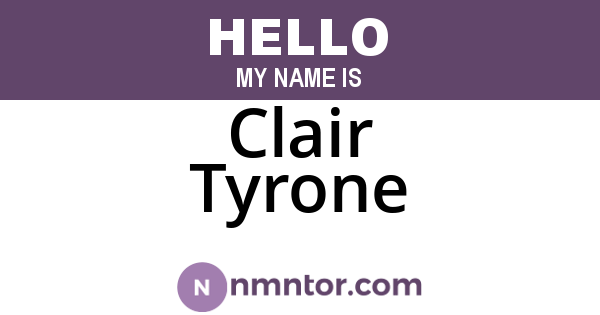 Clair Tyrone