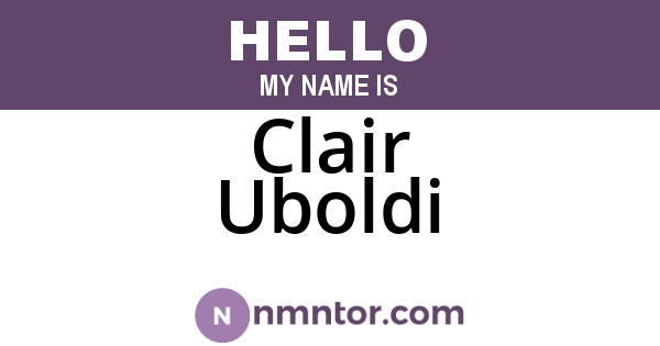 Clair Uboldi