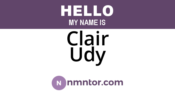 Clair Udy