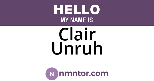 Clair Unruh