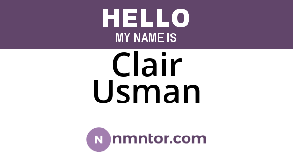 Clair Usman