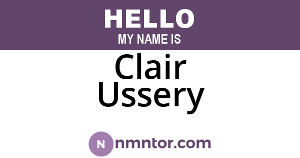Clair Ussery