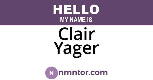 Clair Yager