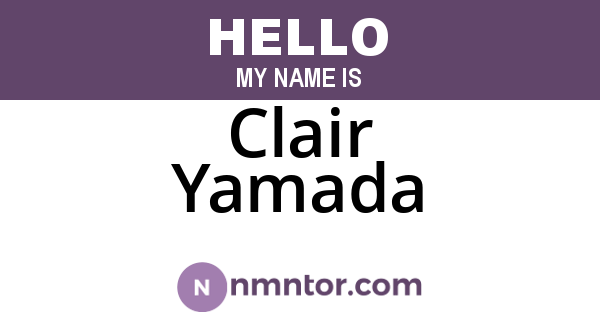 Clair Yamada