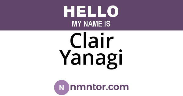 Clair Yanagi