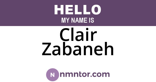 Clair Zabaneh