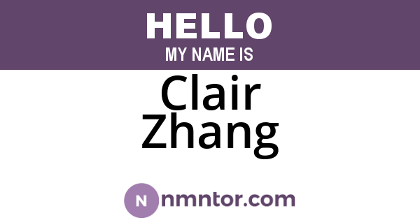 Clair Zhang