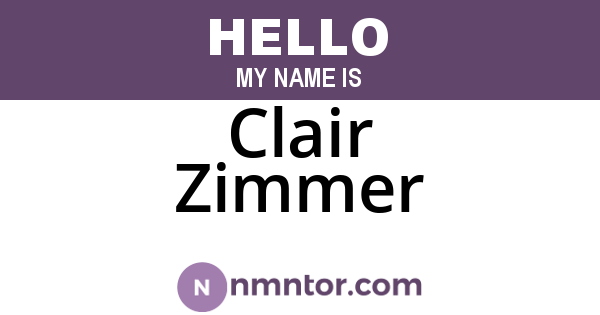 Clair Zimmer