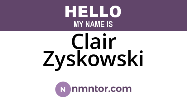 Clair Zyskowski
