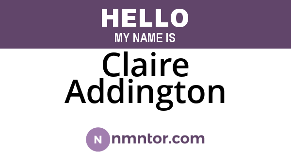 Claire Addington