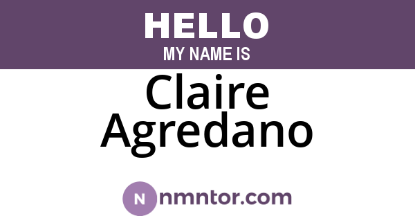 Claire Agredano