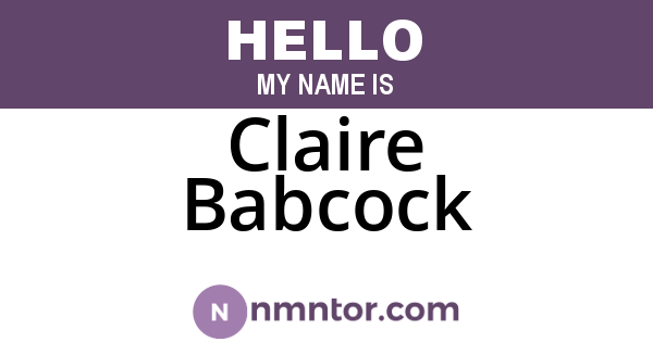 Claire Babcock