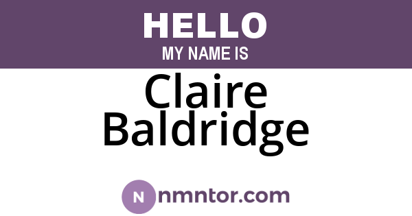 Claire Baldridge