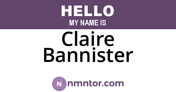 Claire Bannister
