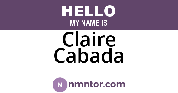 Claire Cabada