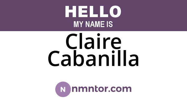 Claire Cabanilla