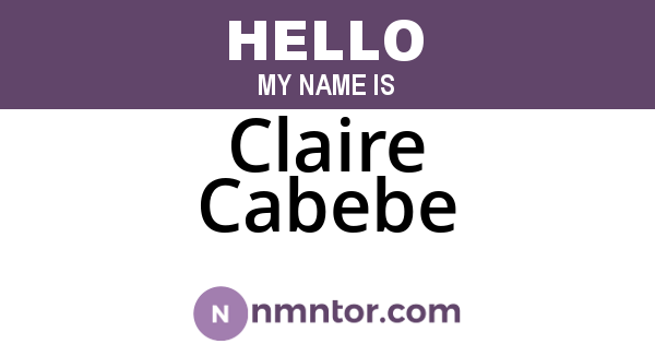 Claire Cabebe