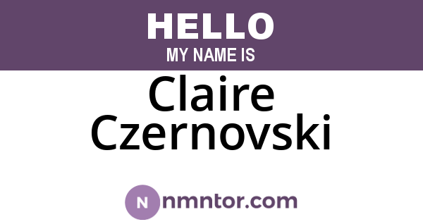 Claire Czernovski