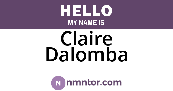 Claire Dalomba