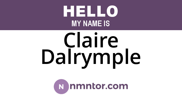 Claire Dalrymple