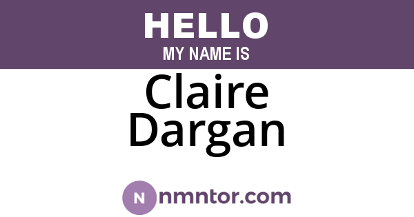 Claire Dargan