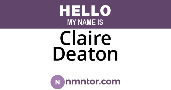 Claire Deaton