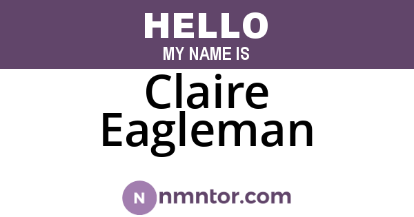 Claire Eagleman
