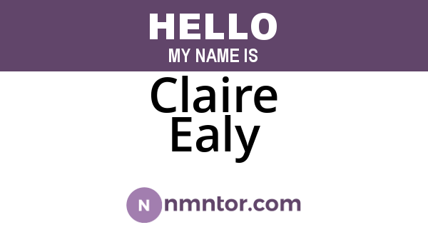 Claire Ealy